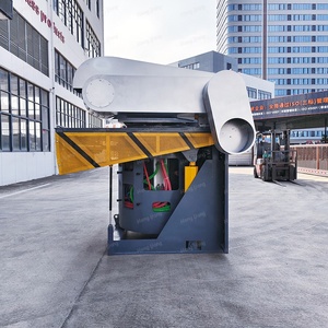 Four à <span class=keywords><strong>induction</strong></span> électrique à <span class=keywords><strong>coque</strong></span> en acier à basculement hydraulique 500 kg 3T 15T 30T pour la fusion de métaux, prix fabricant - Product Image 2