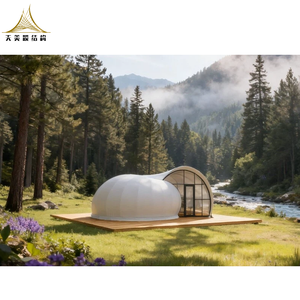 Membrana de PVDF con marco de acero de lujo directa de fábrica, tienda de hotel con forma de <span class=keywords><strong>caracol</strong></span> para todo tipo de clima con baño - Product Image 2