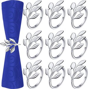 Set di <span class=keywords><strong>portatovaglioli</strong></span> in <span class=keywords><strong>oro</strong></span>-<span class=keywords><strong>portatovaglioli</strong></span> in foglia per decorazioni nuziali anelli per cena Fiesta - Product Image 2