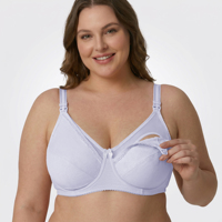 Soutien-gorge d'allaitement grande taille à couvrance totale, sans armatures, non rembourré, ouverture frontale, pour la maternité et le post-partum