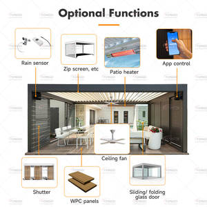 Gazebo Moderno in Stile Classico Europeo, in Lega di Alluminio Verniciato a Polvere, per Parcheggio Auto, Matrimoni, Feste e Campeggio - Product Image 3