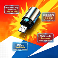 Mini lampe LED pour voiture, lampe de lecture pour intérieur/extérieur, camping, lampe frontale portable ronde à brancher sur USB