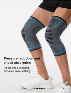 Genouillère de sport tricotée en gros, manchon de compression antidérapant en silicone pour la récupération du ménisque et du ligament croisé antérieur, course à pied et fitness - Product Image 1