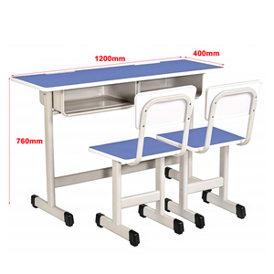 Tables de classe universitaires à double siège en gros pour usines – Fabricants de sets de bureaux et chaises pour étudiants japonais - Product Image 5