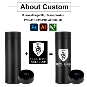 Custom Logo 500ml Smart LED Thermos Bottle Digital Vacuum Flasks Thermo Manufacture Thermoses with <b>Temperature</b> Display for Gift - Product Image 3