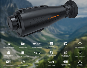 Dispositivo de Visión Nocturna con Imágenes Térmicas Compass 84*288, Cámara a Color de Día y Noche con Súper Resolución AI, para Exteriores y Bosques, 8X - Product Image 2