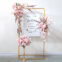 Ensemble de décoration florale en arche de roses en soie rose automne, pour décoration de mariage, de remise de diplôme, de la Saint-Valentin, fond de photographie, naturel et réel