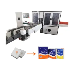 Automatic napkin paper bagging 3D napkin tissue packaging machine for napkin paper / facial tissue