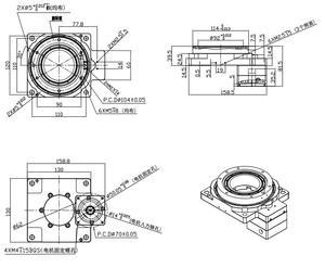 Plataforma Rotatoria Hueca de 130 mm de Altura, Relación de Engranajes 18, Actuadores para Motor de 400 W - Product Image 4