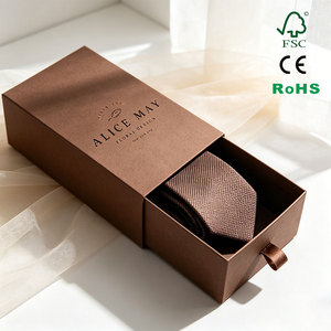 Boîte de rangement et tiroir en carton rigide haut de gamme <span class=keywords><strong>pour</strong></span> <span class=keywords><strong>montres</strong></span>, lunettes, chaussettes et cravates, avec poignée tirette en ruban de soie - Product Image 1