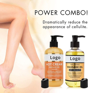 Venta al por mayor 100% Aceite esencial puro natural y crema caliente Etiqueta privada Aceite y gel de masaje para celulitis - Product Image 2