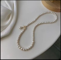 Collier de perles classique intemporel avec fermoir en argent sterling en forme de cœur