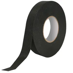 Câble électrique noir en tissu Polyester, ruban de câblage adhésif en tissu Auto, ruban de faisceau de câbles