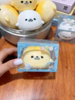Hachimi Jouet Squishy à aspiration, à remontée lente, souple et malléable, en forme de gâteau, petit phoque, pour le soulagement du stress et la stimulation sensorielle