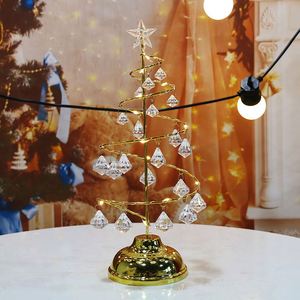Hot Sale Cold White <b>LED</b> Battery Powered Eco-friendly Christmas <b>Tree</b> Light with Crystal Ornaments Holiday Kid Gifts - Product Image 5