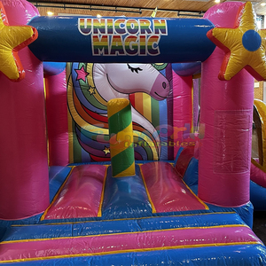 Castillo inflable comercial para niños, tobogán inflable con diseño de unicornio, combo de castillo inflable y brincolín. - Product Image 5