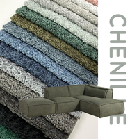 Tissu d'ameublement en microfibre chenille respirante imitation velours bouclé polaire pour canapé, textile de maison, sacs et jouets - Vente directe usine