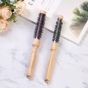 Barber Black Top Man Cutting Hair Styling Tool Curling Comb Hairdressing Haircut Wooden Hair Brush Hair Salon Wooden Material