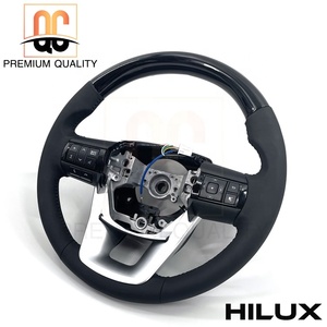 Guangzhou qicheng autopartes Asia mercado Venta caliente volante de madera negra para Hilux Revo <span class=keywords><strong>Vigo</strong></span> pick up - Product Image 3