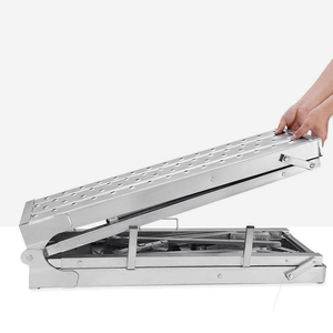 Scala da Lavoro Pieghevole in Ferro Regolabile per Edilizia, Rinforzata per Raschiatura e Stuccatura - Product Image 2