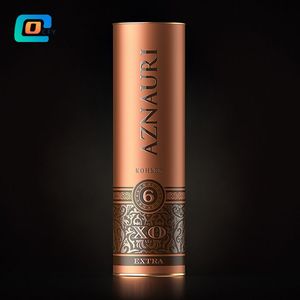 Tùy Chỉnh Chất Lượng Cao In Màu Sang Trọng Vàng Dập Rượu Vang Đỏ Xi Lanh Bao Bì Với Nắp Kim Loại Cho Whisky Ống Quà Tặng Hộp - Product Image 3