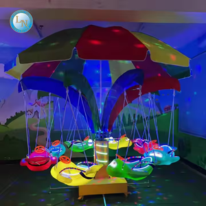 <span class=keywords><strong>Attraction</strong></span> de parc d'attractions pour enfants : Petit avion mécanique rotatif attrayant pour jeux extérieurs - Product Image 5