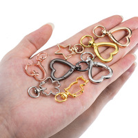 Ouvrable Métal Sping Fermoir Étoile Coeur Chat Fleur Anneau Mousqueton Porte-clés Sac Pet Chien Boucles Connecteur DIY Fabrication de Bijoux