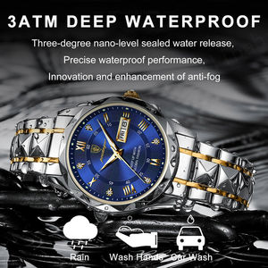 POEDAGAR 615 Montre pour homme imperméable qui brille dans le noir, nouvelle montre à quartz, montre cadeau d'affaires - Product Image 6
