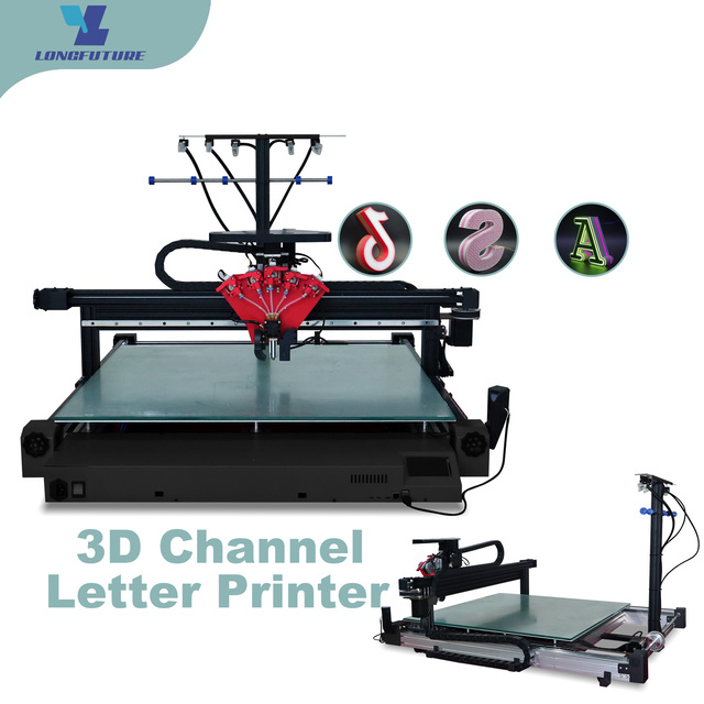 3d Channel Letter Printer for 3D Printing 5 in 1 5 Color Change Large 3d Printer Signage Letter Printing