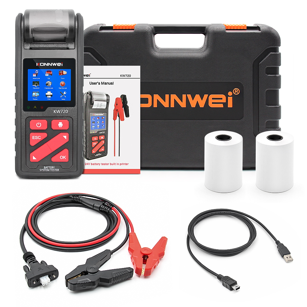 Автомобильный тестер заряда батареи Konnwei, 6 в, 12 В, 24 В