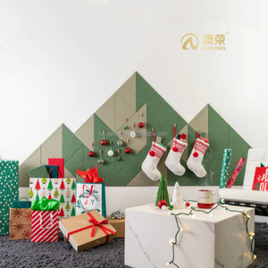 Panneau d'amortissement AoRong <span class=keywords><strong>Echo</strong></span> Rembourrage décoratif de montagne Panneaux acoustiques Revêtement mural en feutre de polyester Panneau insonorisant pour carrelage - Product Image 6