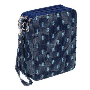 Sac <span class=keywords><strong>de</strong></span> rangement pour crayons <span class=keywords><strong>de</strong></span> couleur à 3 couches et 78 trous en tissu Oxford pour étudiants, étui à crayons <span class=keywords><strong>de</strong></span> <span class=keywords><strong>dessin</strong></span>, rangement pour croquis, 28x20x8cm, grand format - Product Image 1