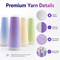 Hilo Acrílico Teñido con Cambio de Color Reactivo a los Rayos UV, Hilo Fotocrómico para Tejer Prendas, Cambio de Color Personalizado, Textil Ecológico