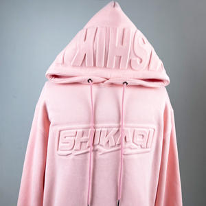 2025 Men's Luxury Oversized Pullover <strong>Hoodie</strong> 100% Cotton Heavyweight Streetwear 3D Wholesale Screen Printing Hooded Loose Winter - Product Image 2