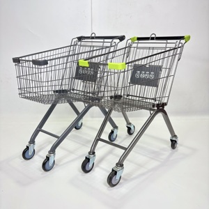 Chariot de courses de style européen en métal, chariot de supermarché multi-capacité pour les épiceries et les centres commerciaux - Product Image 6