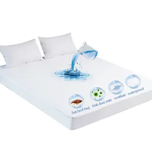 white bed sheet for hotel custom fitted sheet bedding set bedcover waterproof ground mattress protector