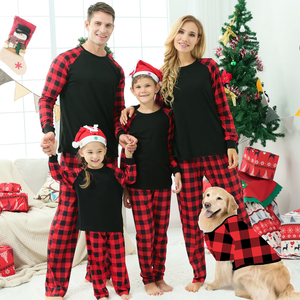 Pijamas de Navidad en Blanco de Poliéster para Sublimación 2024 a Cuadros para Niños Mameluco Personalizado para Bebé Conjunto de Pjs Familiares Navideños - Product Image 6