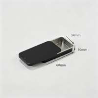 Estuche portátil de metal deslizante de 6*3.4*1mm para perfume sólido, caja de hojalata vacía con logo personalizado, envase cosmético para bálsamo y ungüento de bolsillo