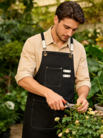Tabliers de Chef Sans Manches Personnalisables avec Logo, Durables, Résistants à l'Huile, 3 Poches pour Restaurants, Cafés, Barbecues, Jardinage