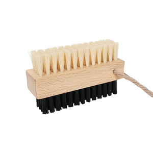 Solid Wood Double Sided Shoe <b>Brush</b> With Hanging Rope Nylon Bristles For Cleaning And <b>Dust</b> Removal - Product Image 2