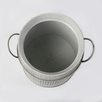 Ligne d'estampage sculptée en métal Pot de plantes Seau à fleurs en métal Pot de fleurs Succulent Bonsai Maceta Container Packing/giftpacking
