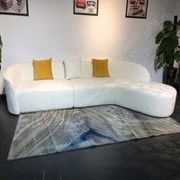 Ensemble de canapés de salon SF1922 Lei De Nuo, style moderne et simple, en cachemire, en forme d'arc