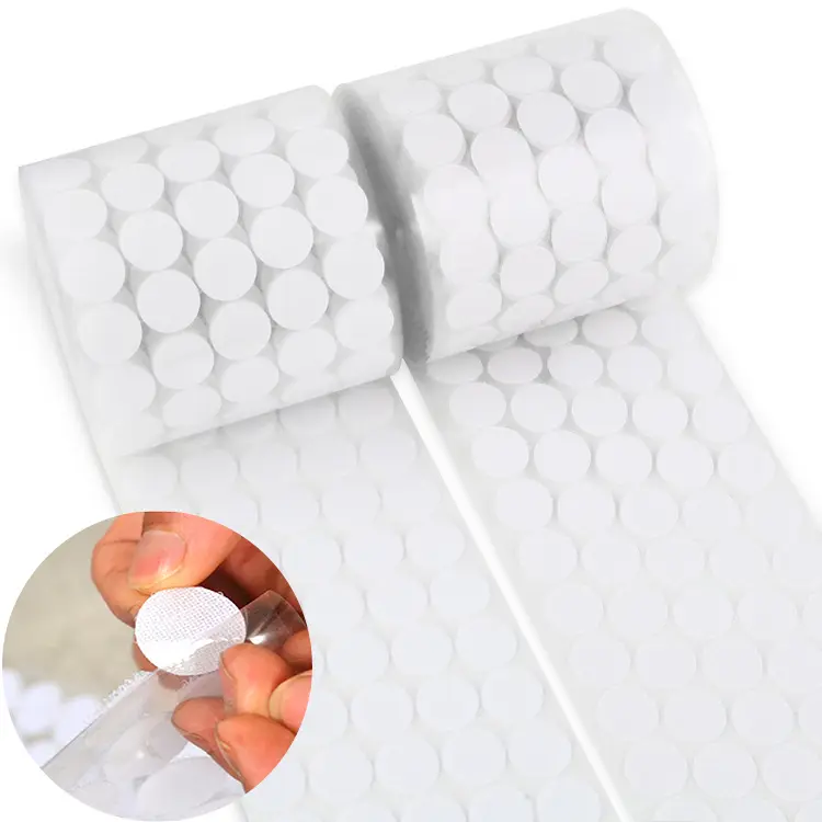 Wholesale High Quality Nylon Magic Tape Coin Round Self Adhesive Hook and Loop Dot