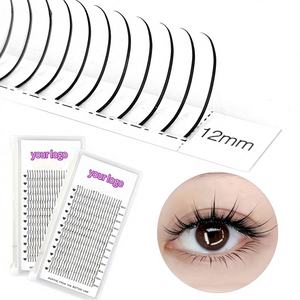 Extensiones de Pestañas Naturales Hechas a Mano al por Mayor, Súper Suaves, Efecto Húmedo, Pestañas Individuales de 18mm, Estables - Product Image 1