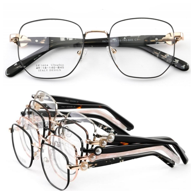 Luxury Optical Frames Polygonal Women's Metal Fashion Custom Logo Optical Glasses New Style Factory Wholesale