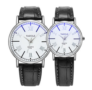 YAZOLE D <span class=keywords><strong>313</strong></span> Montres de couple à vendre en gros en Chine, montres à quartz pour hommes, logo personnalisé, montres-bracelets pour les amoureux - Product Image 2