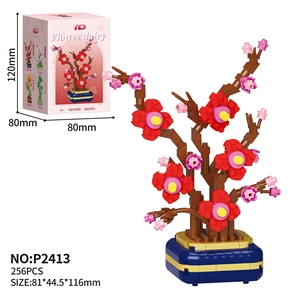 <span class=keywords><strong>P2413</strong></span>-2416 ดอกไม้ บ๊วย กล้วยไม้ ไผ่ ดอกเบญจมาศ ของตกแต่งสร้างสรรค์ ตัวต่อขนาดเล็ก ของเล่นพลาสติก ของขวัญสำหรับเด็กชาย เด็กหญิง - Product Image 6