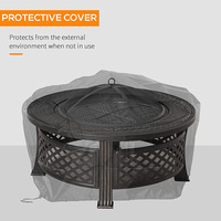Foyers extérieurs portables de 32 pouces pour brûler du bois, foyer avec grille pour barbecue