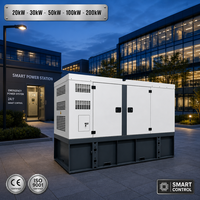 Grupo Electrógeno Súper Silencioso Parkins de 20kW, 30kW, 50kW, 100kW, 200kW, Trifásico, con Control Inteligente para Energía de Emergencia