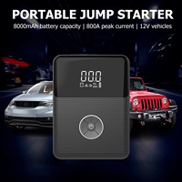 Démarreur de batterie de voiture compact avec compresseur d'air, 8000 mAh, 150 PSI, -20 ℃ ~+60 ℃   Fonctionnement à large plage de température